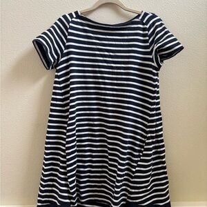 Sacai Navy and White Striped Dress